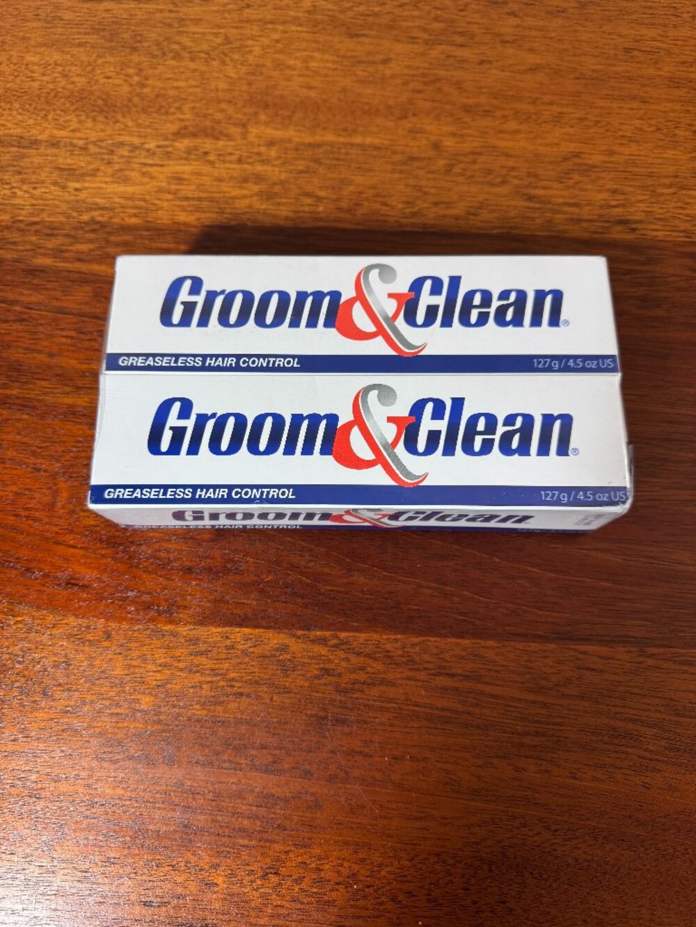 Groom and Clean Greaseless Hair Control 4.5 Ounce Tube Box Original 2ct 01/2029